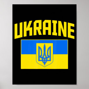 Poster Je Suis Avec L'Ukraine Distortie En Train De Lever