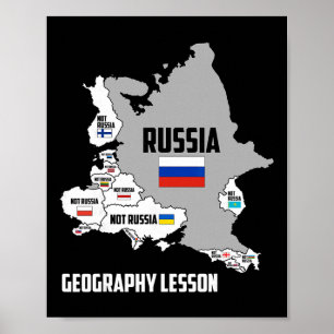 Poster Je suis avec l'Ukraine Europe carte pas la Russie 