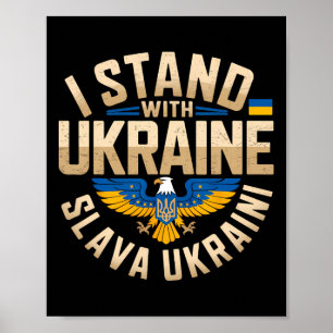 Poster Je suis avec l'Ukraine Slava Ukraini Gloire à l'Uk