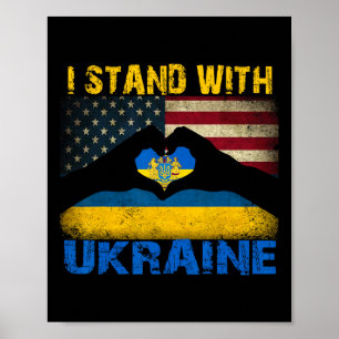 Poster Je suis avec l'Ukraine soutien à l'Ukraine Amour F