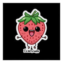 Je suis Berry Happy mignon saut de fraise kawaii