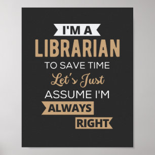 Poster Je suis bibliothécaire