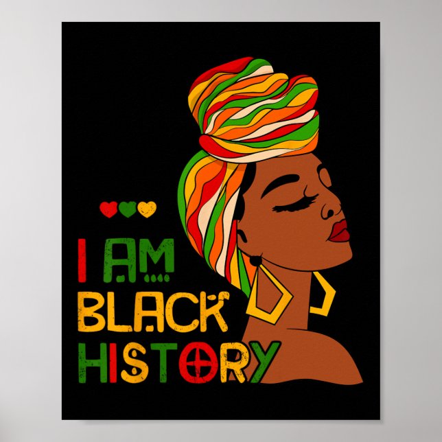 Poster Je Suis Black History Mois African American Junete (Devant)