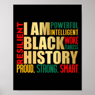Poster Je Suis Black History Mois American African Pride 