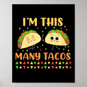 Poster Je suis ce beaucoup Tacos Deuxième fête d'annivers