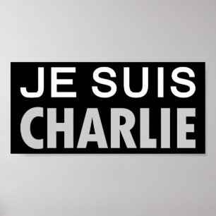 Poster JE SUIS CHARLIE - personnes d'unité nationale