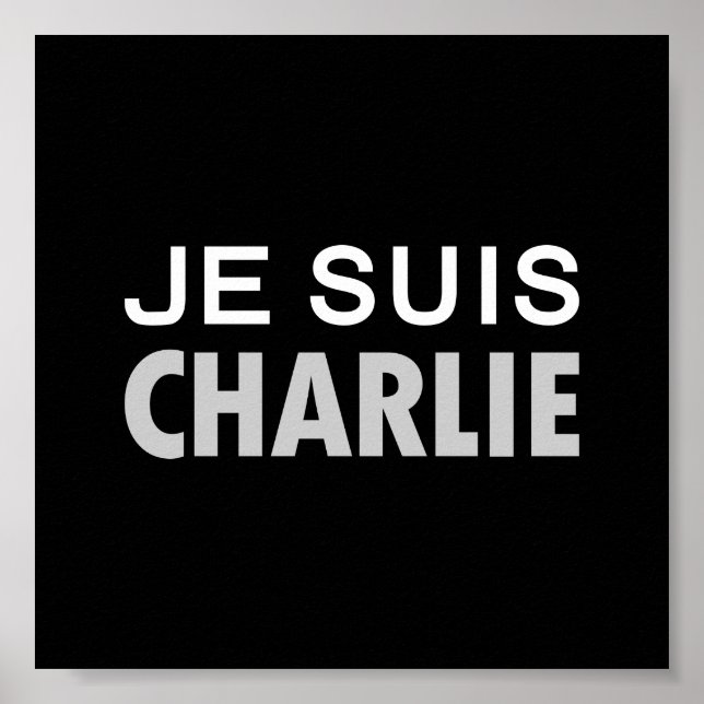 Poster JE SUIS CHARLIE - peuple d'unité nationale (Devant)