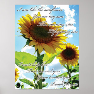 Poster Je suis comme le tournesol