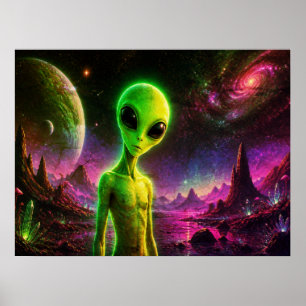 Poster Je suis curieux à votre sujet aussi Peau verte Ali