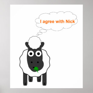Poster Je Suis D'Accord Avec Nick ~ Élection Politique Du