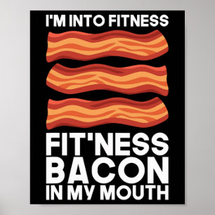 Poster Je Suis Dans La Bacon De Fitness Dans Ma Bouche T