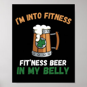 Poster Je suis dans le fitness en faisant rentrer cette b