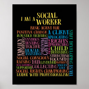 Poster Je Suis Devenu Un Travailleur Social Mot Cloud
