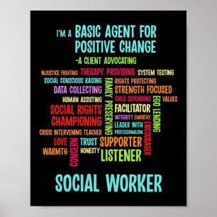Poster Je Suis Devenu Un Travailleur Social Mot Cloud