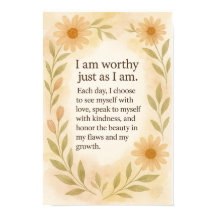 « Je suis digne tel que je suis » – Affirmation To
