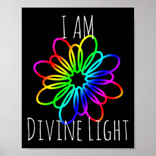 Poster Je Suis Divine Light Yoga Meditation Cadeau Tee Sh
