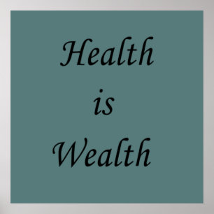 Poster je suis en bonne santé, je suis motivé par la rich