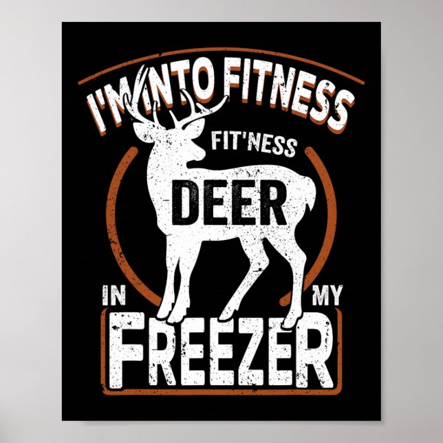 Poster Je suis en forme Deer Freezer Funny Papa Hunter De (Devant)