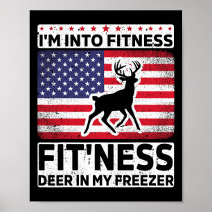 Poster Je suis en forme Deer Freezer Funny Papa Hunter De