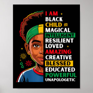 Poster Je Suis Enfant Noir Mois De L'Histoire Afro-Améric