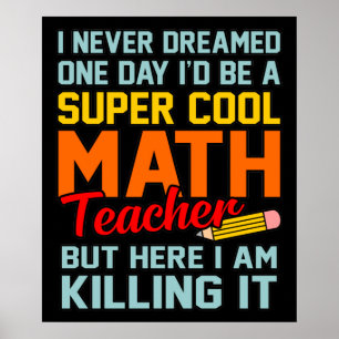 Poster Je Suis Enseignant Mathématiques Mathématiques Mat