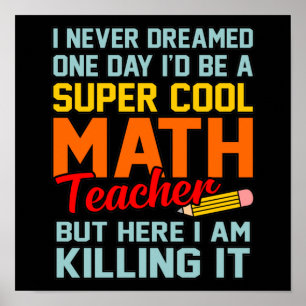 Poster Je Suis Enseignant Mathématiques Mathématiques Mat