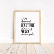 Je suis Femme - Citation Minimaliste Boho Motivant