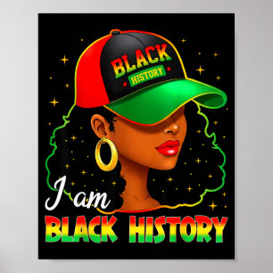 Poster Je suis femme noire histoire fille mois de l'histo