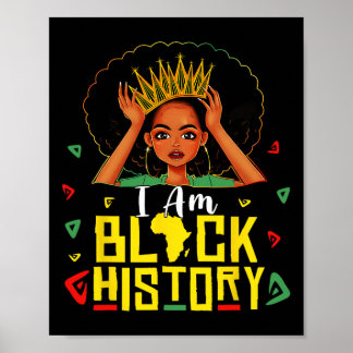 Poster Je suis femme noire Histoire Fille Mois de l'histo