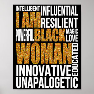Poster Je Suis Femme Noire Mois De L'Histoire Des Noirs É