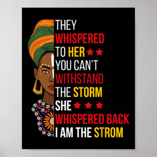Poster Je Suis Fier De La Tempête Bhm Fier Africain Am