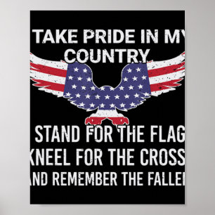 Poster Je suis fier de mon pays Vétérinaire Patriot Ameri