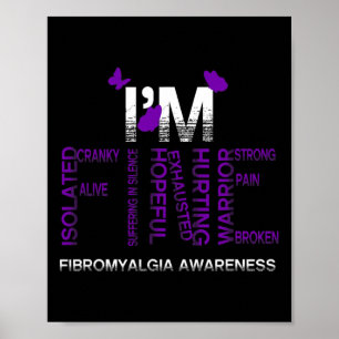 Poster Je suis fin Fibromyalgie Guerrier Fibro Sensibilis