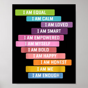 Poster Je Suis Forte Cute Kids Growth Mindset Positif Aff