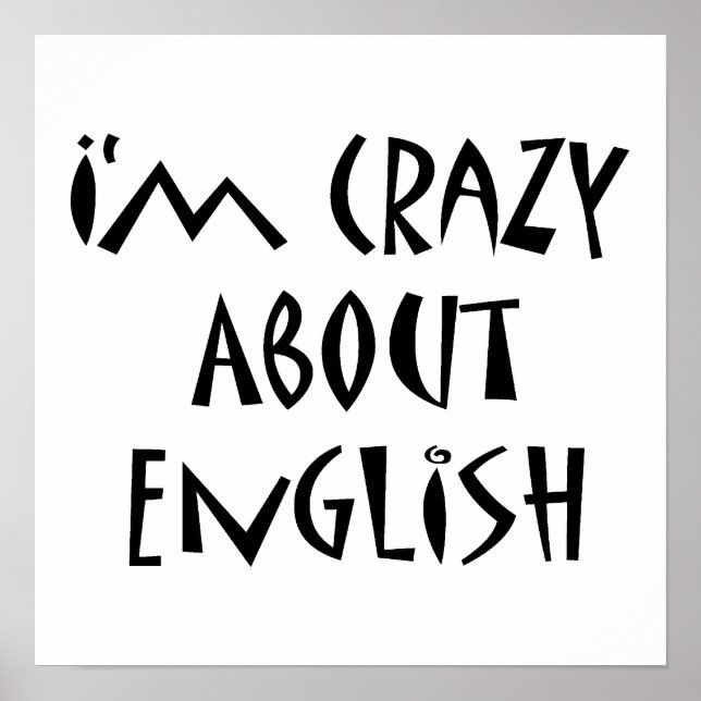 Poster Je suis fou d'anglais (Devant)