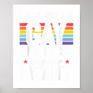 Poster Je suis Hella Gay et j'embrasse celui que je veux