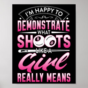 Poster Je Suis Heureux De Démontrer - Billiards Girl Pool