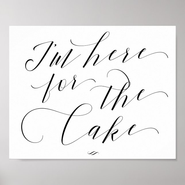 Poster Je suis ici pour le Mariage Processionnel Cake (Devant)