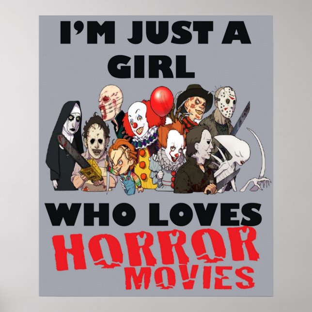 Poster Je Suis Juste Une Fille Qui Aime Les Films D'Horre (Devant)