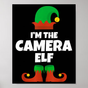 Poster Je suis La Caméra Elf Famille Pyjama Christmas Man