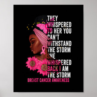 Poster Je suis la tempête Black Femmes Cancer du sein Sur