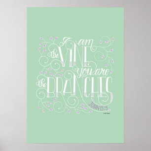 Poster Je suis la vigne. Vous êtes les branches.
