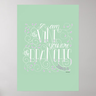 Poster Je suis la vigne. Vous êtes les branches.