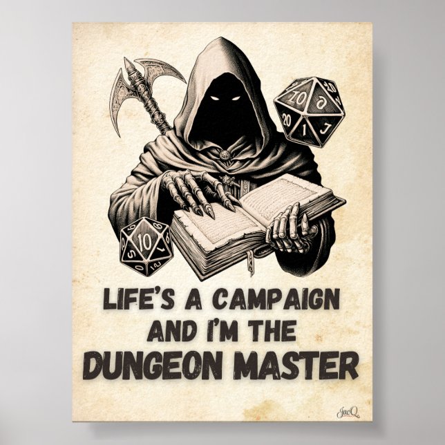 Poster Je suis l'affiche de jeu du maître de donjon (Devant)