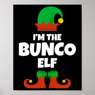 Poster Je suis le Bunco Elf Famille Pyjama Noël Funny Bu