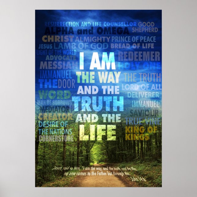 Poster Je suis le chemin, la vérité et la vie - Jean 14 : (Devant)
