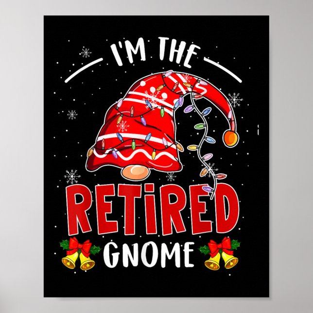 Poster Je suis Le Gnome Retraité Gnome Noël Gnome L (Devant)