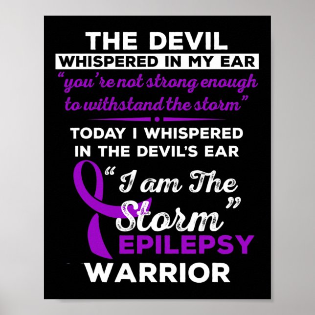 Poster Je suis le guerrier de l'épilepsie de tempête (Devant)