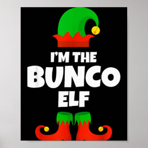 Poster Je suis le lutin Bunco de la famille Pyjama Noël D