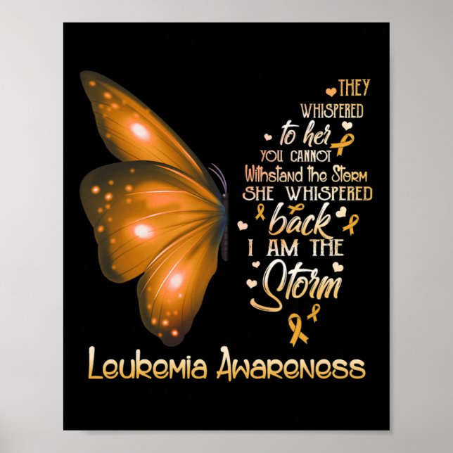 Poster Je suis le papillon de sensibilisation à la leucém (Devant)
